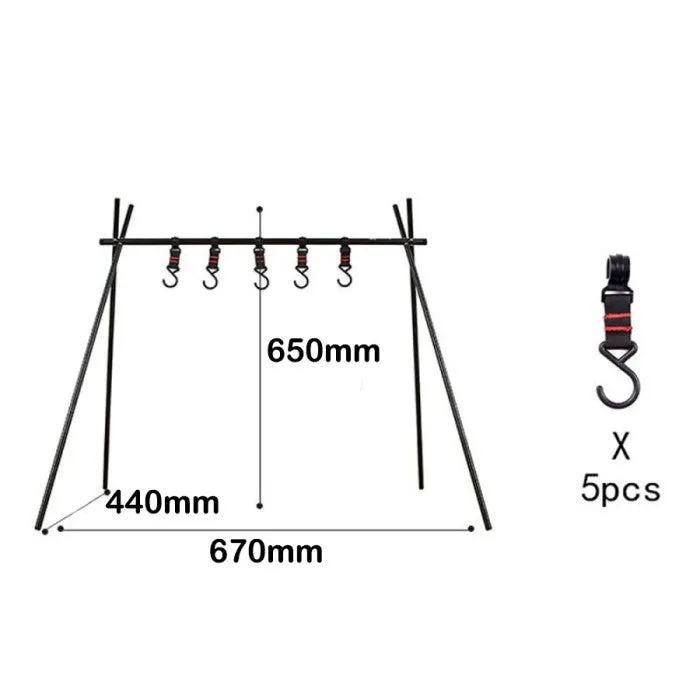 ALLTREK Folding Hanging Rack Barang dan Alat Masak Rak Lipat Outdoor