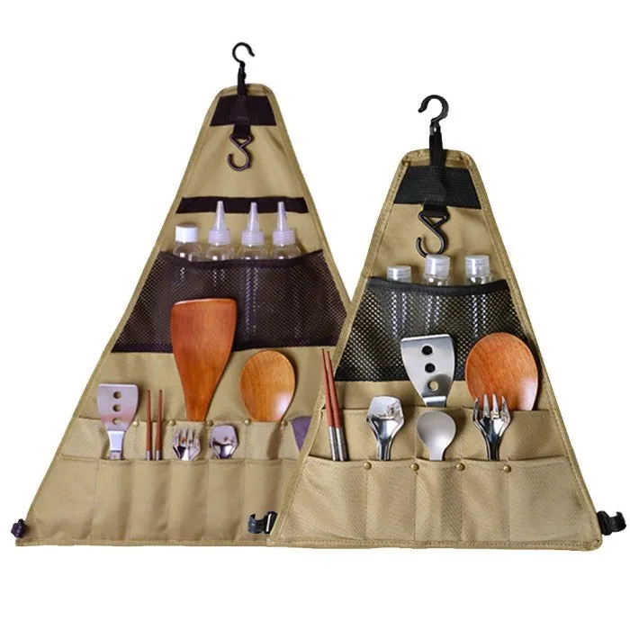 ALLTREK Hanging Bag Rack Triangular Cookware Set Storage