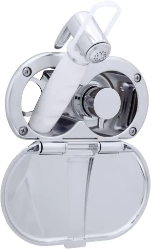 Ambassador Marine Aidack- Transom Shower (Hot/Cold Mixer), Chrome Cup & Lid, Hammer-Head Arctic White Sprayer, 6' White Rubber Hose, Chrome Aidack Handle - 136-1712-CA-W