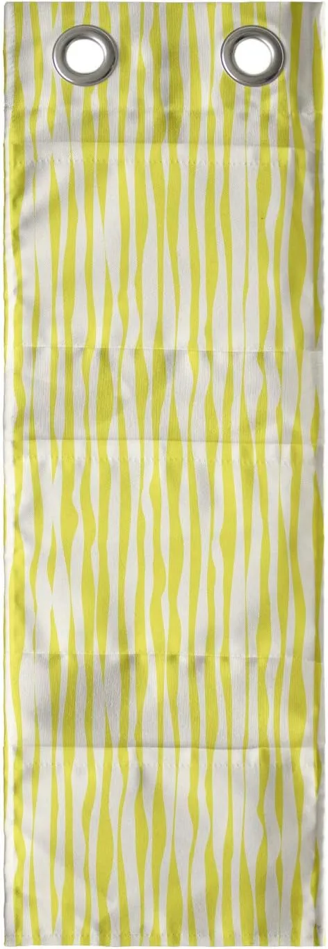 Ambesonne Abstract Hanging Pocket Organizer, Vibrant Animal Skin Print Continuing Vertically Downwards Wildlife Theme, Printed Polyester Storage Bag with Pockets, 9" x 27", Yellow and White