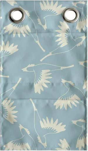 Ambesonne Pigeon Hanging Pocket Organizer, Pigeon Prints with Feathers Wings Plainly Designed Gulls Crows Bird Types, Printed Polyester Storage Bag with Pockets, 9" x 16", Seafoam and Ivory