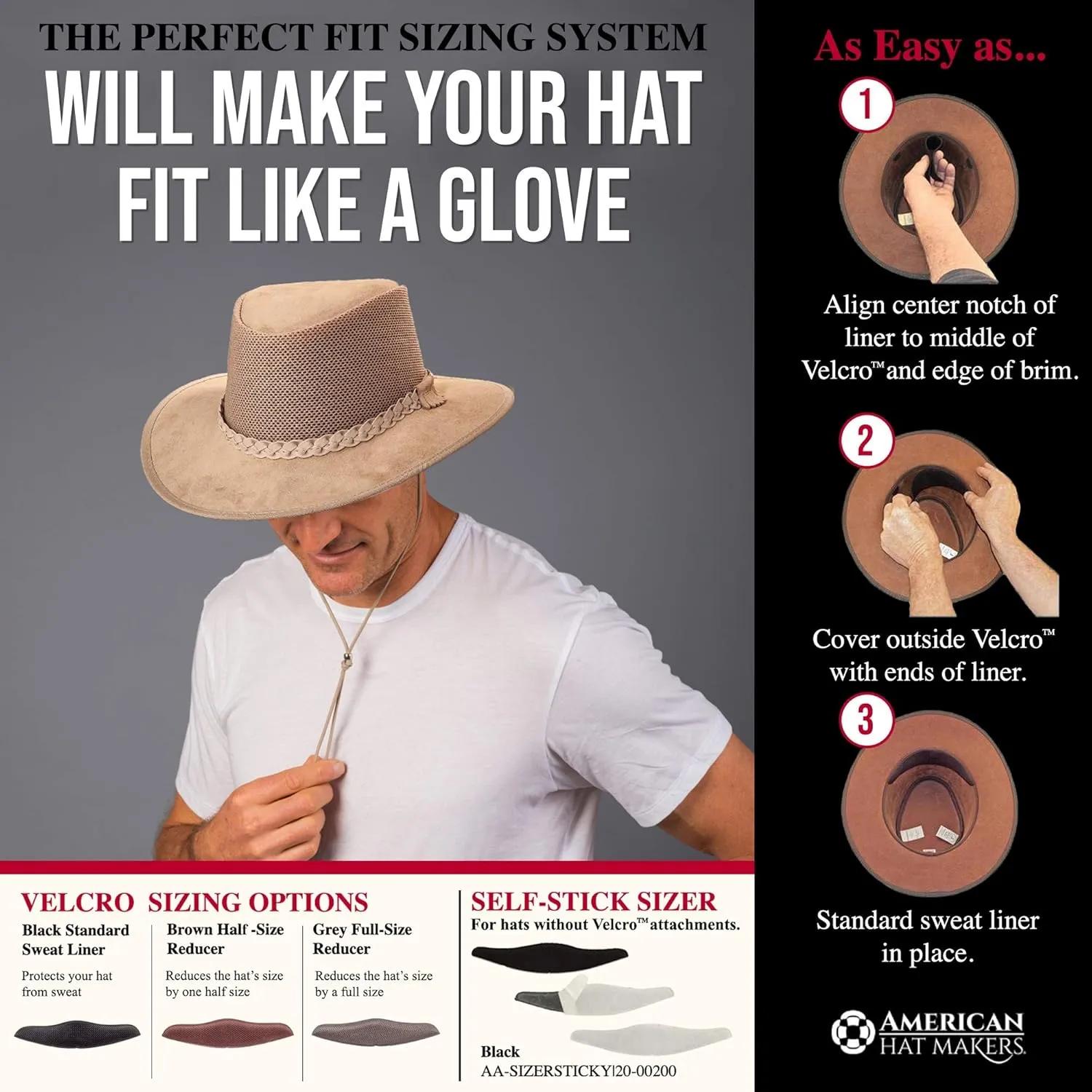 American Hat Makers Breeze Mesh Sun Hat Men & Women – Outdoor Leather Hat