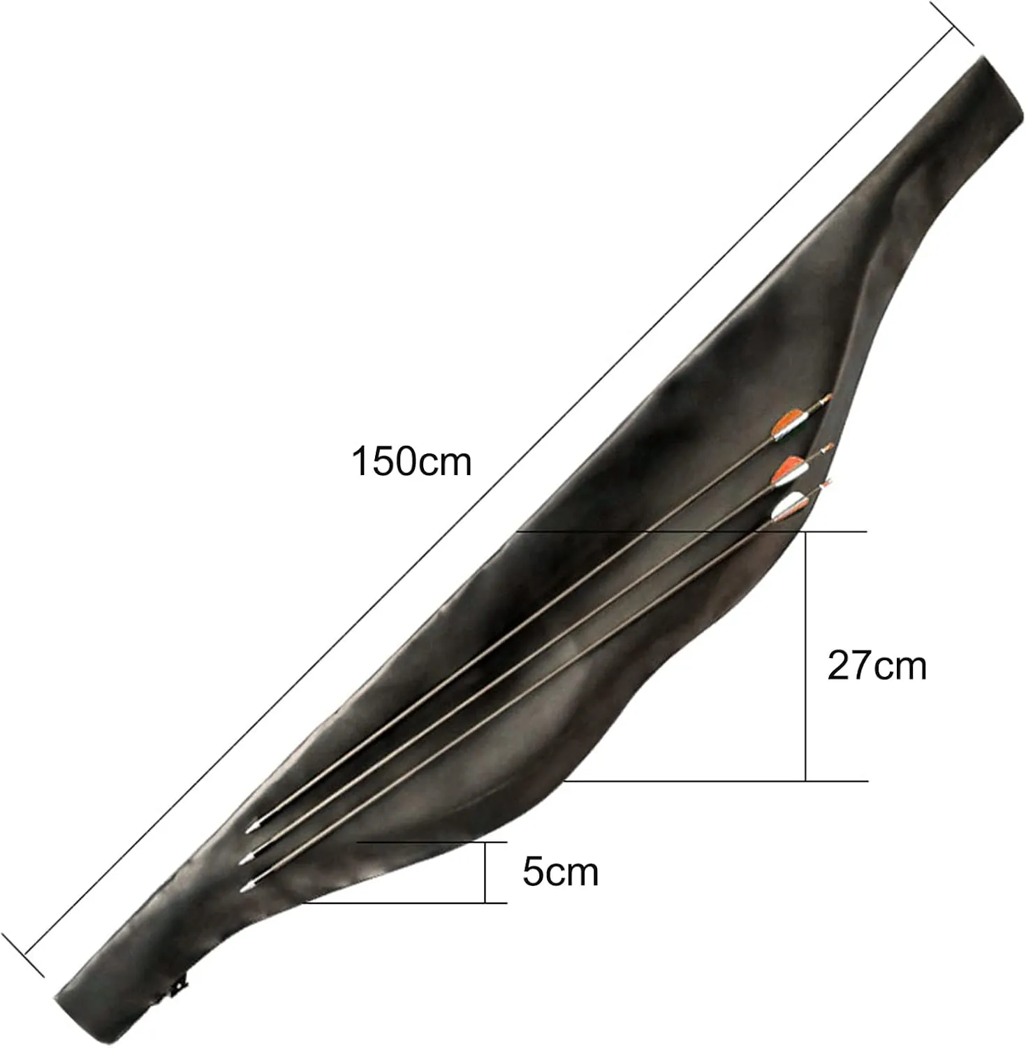 Archery Traditional Bow Bag 60 Inch Recurve Bow Case Leather Bow Storage Bag for Longbow Horse Bow