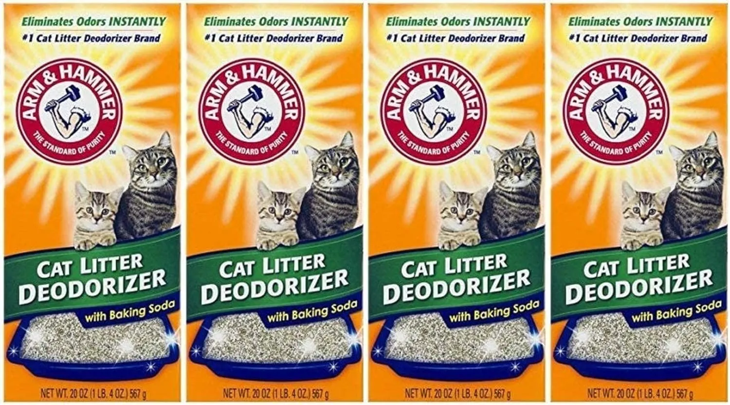 Arm & Hammer Cat Litter Deodorizer 20 oz (Pack of 4)
