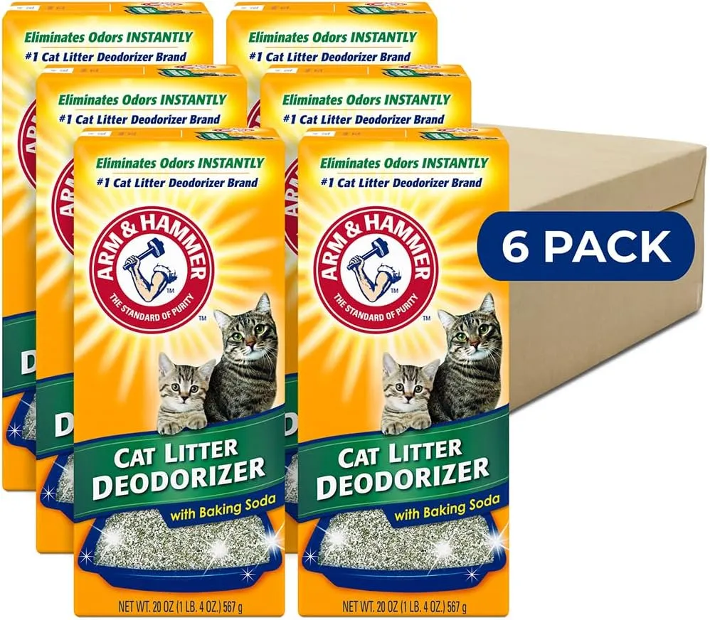 ARM & HAMMER Cat Litter Deodorizer Double Duty, 20 oz, 6 Pack