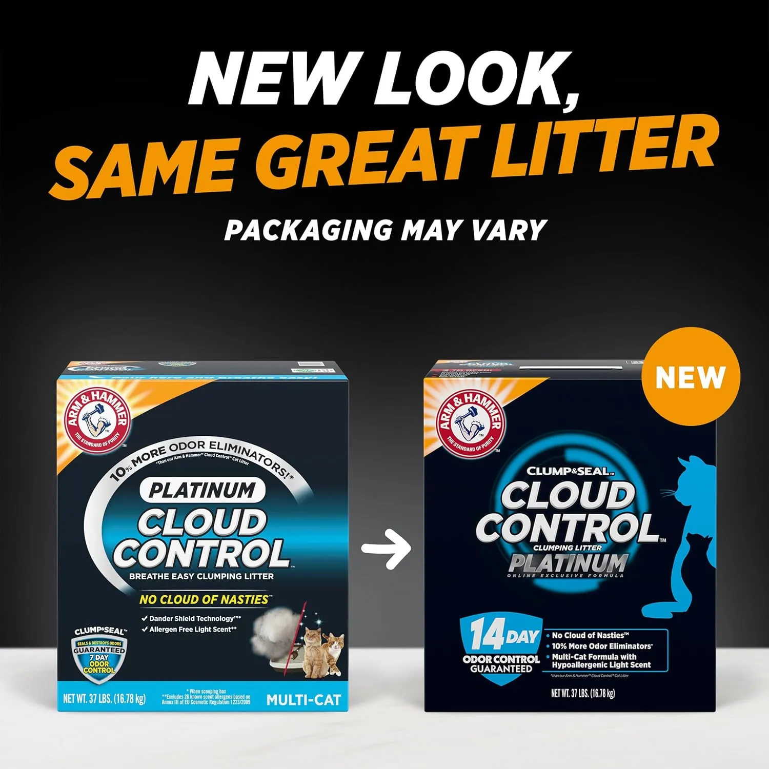 ARM & HAMMER Cloud Control Platinum Clumping Cat Litter, 37 lb