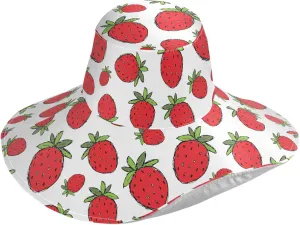 Aslsiy Women Sun Hat Wide Brim Summer Beach Hat Reversible Foldable Chin Strap UV Protection Hat