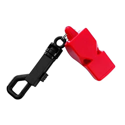 ATORSE Scuba Diving Emergency Scuba Diving Survival Whistle with Snap Clip Red
