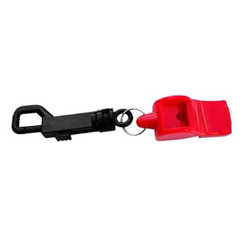 ATORSE Scuba Diving Emergency Scuba Diving Survival Whistle with Snap Clip Red