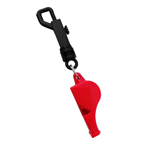 ATORSE Scuba Diving Emergency Scuba Diving Survival Whistle with Snap Clip Red