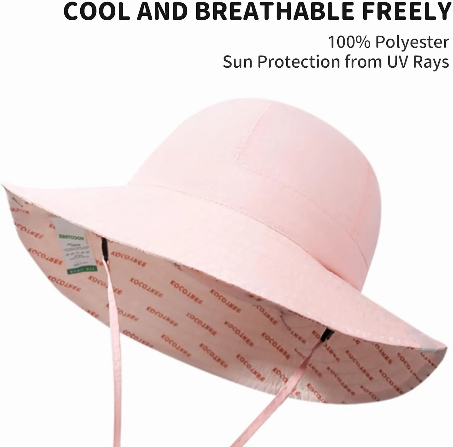 Baby Girl Sun Hat with UPF 50  Outdoor Adjustable Beach Hat with Wide Brim Toddler Bucket Hat