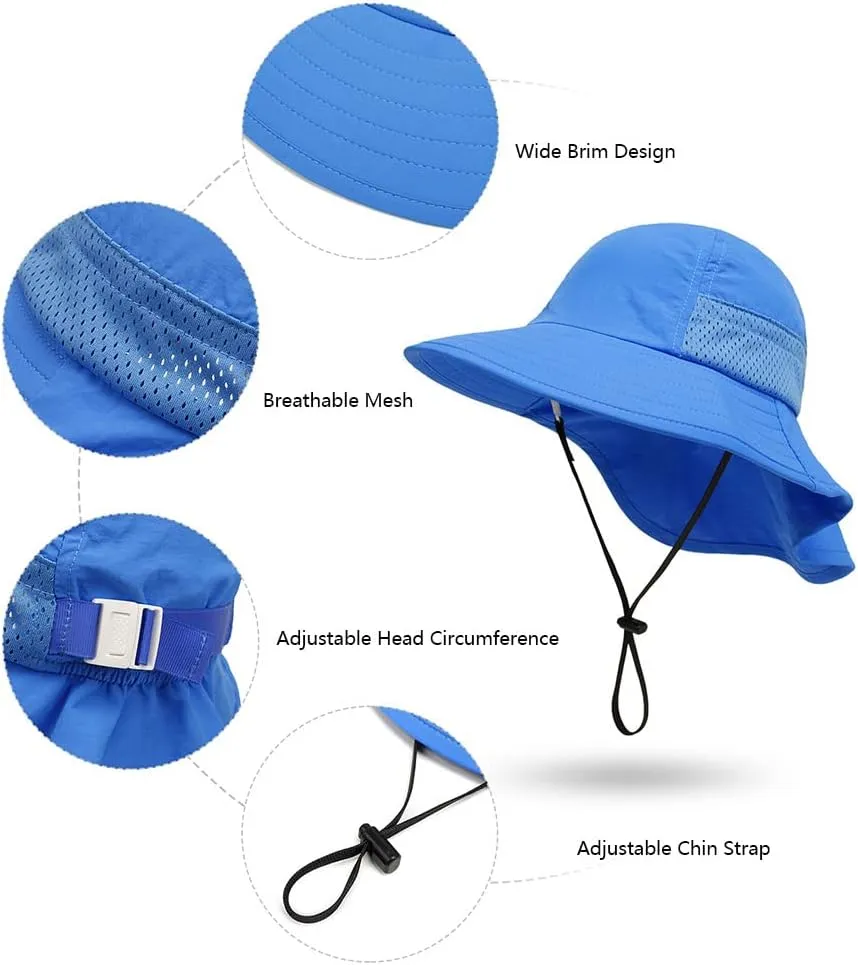 Baby Sun Protection Hat for Infant Toddlers Boys Girls UPF 50  Sunhat for Outdoor Beach Swim