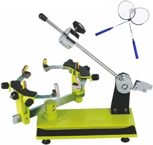 Badminton Racquet Stringing Machine, Tabletop Racket Stringing Machine, 360° Racquet Rotation, 6-Point Fixed, Heavy Hammer Drawing, for Tennis and Badminton Rackets