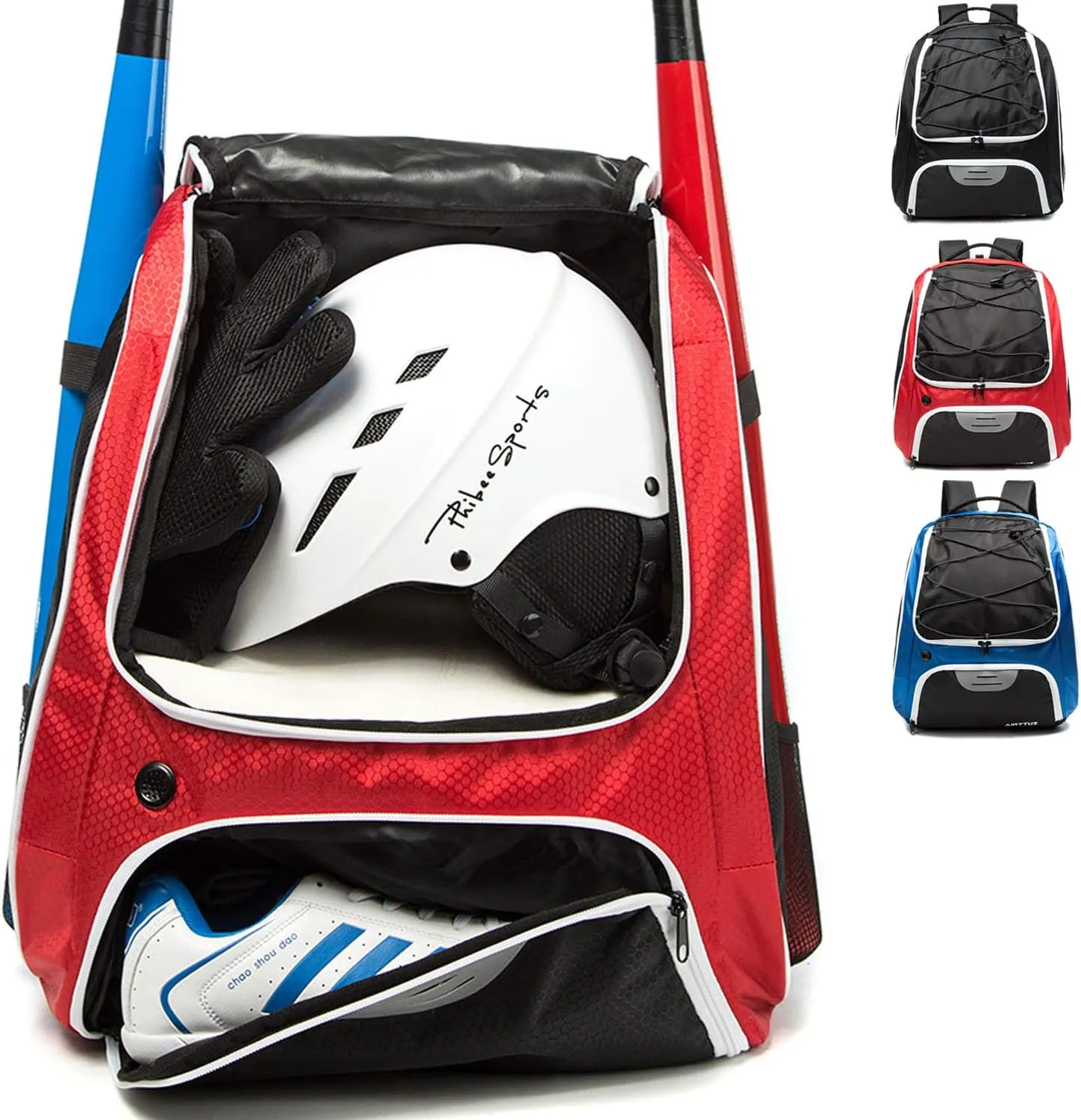 Baseball Bag - Baseball Backpack for Youth and Adults, Softball Bat Bag with Shoe Compartment and Fence Hook Hold Bat,Helmet,Glove and Shoes.
