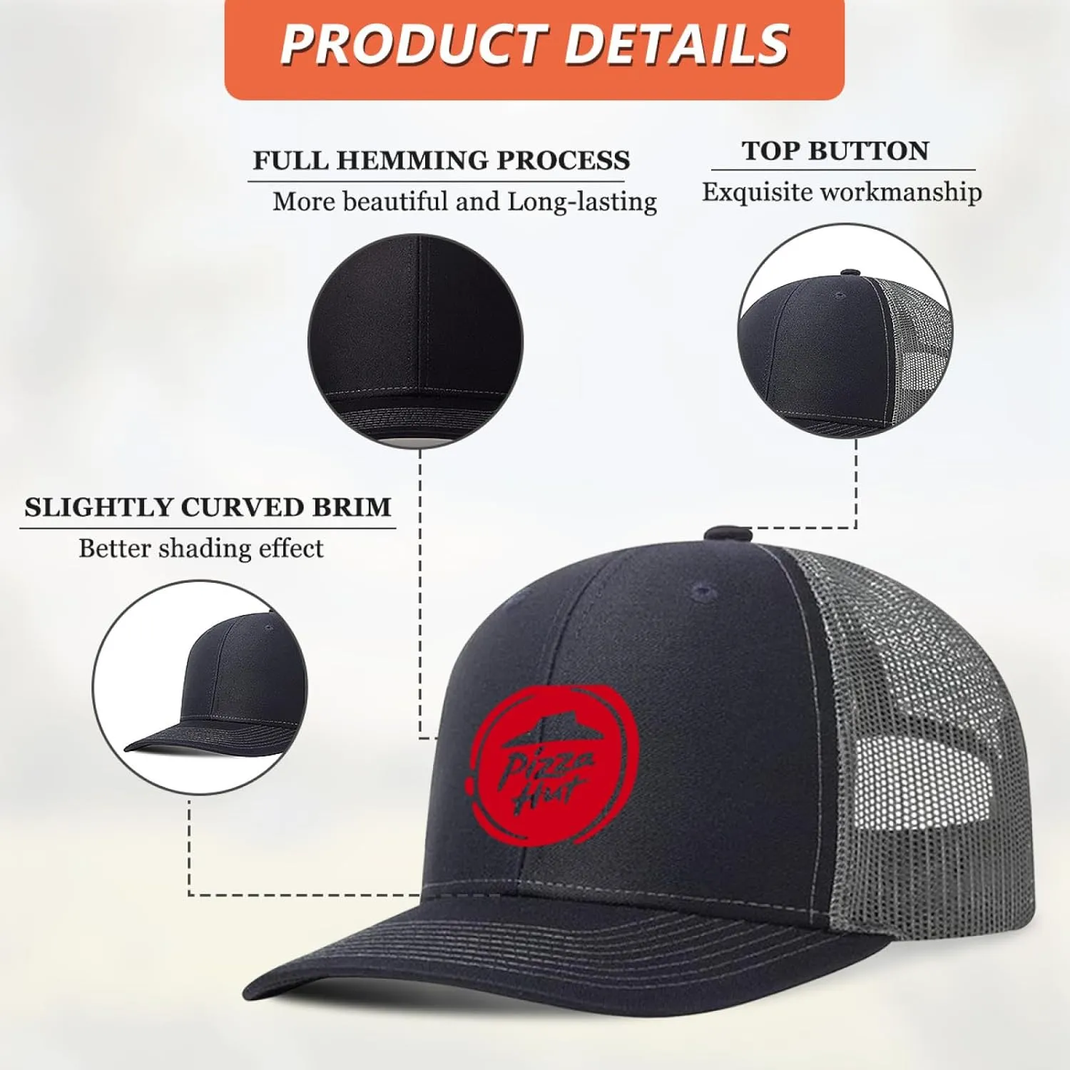 Baseball Mesh Cap Golf Dad Hat Blank Solid Color Outdoor Sun Cap for Men Women - Classic Adjustable Plain Trucker Hats