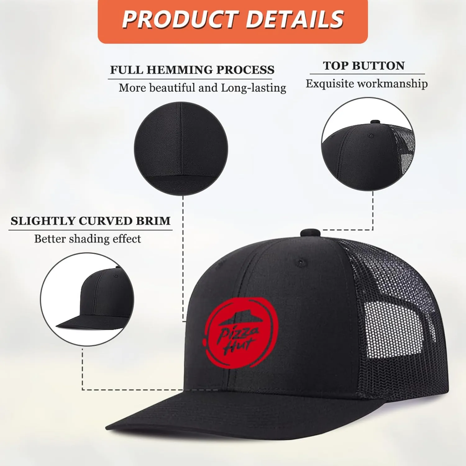 Baseball Mesh Cap Golf Dad Hat Blank Solid Color Outdoor Sun Cap for Men Women - Classic Adjustable Plain Trucker Hats