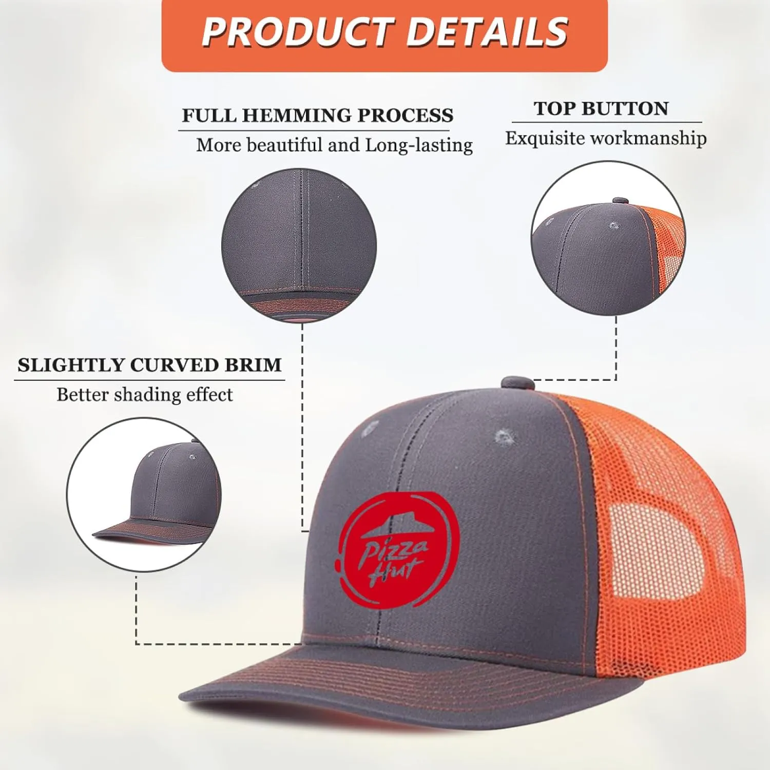 Baseball Mesh Cap Golf Dad Hat Blank Solid Color Outdoor Sun Cap for Men Women - Classic Adjustable Plain Trucker Hats