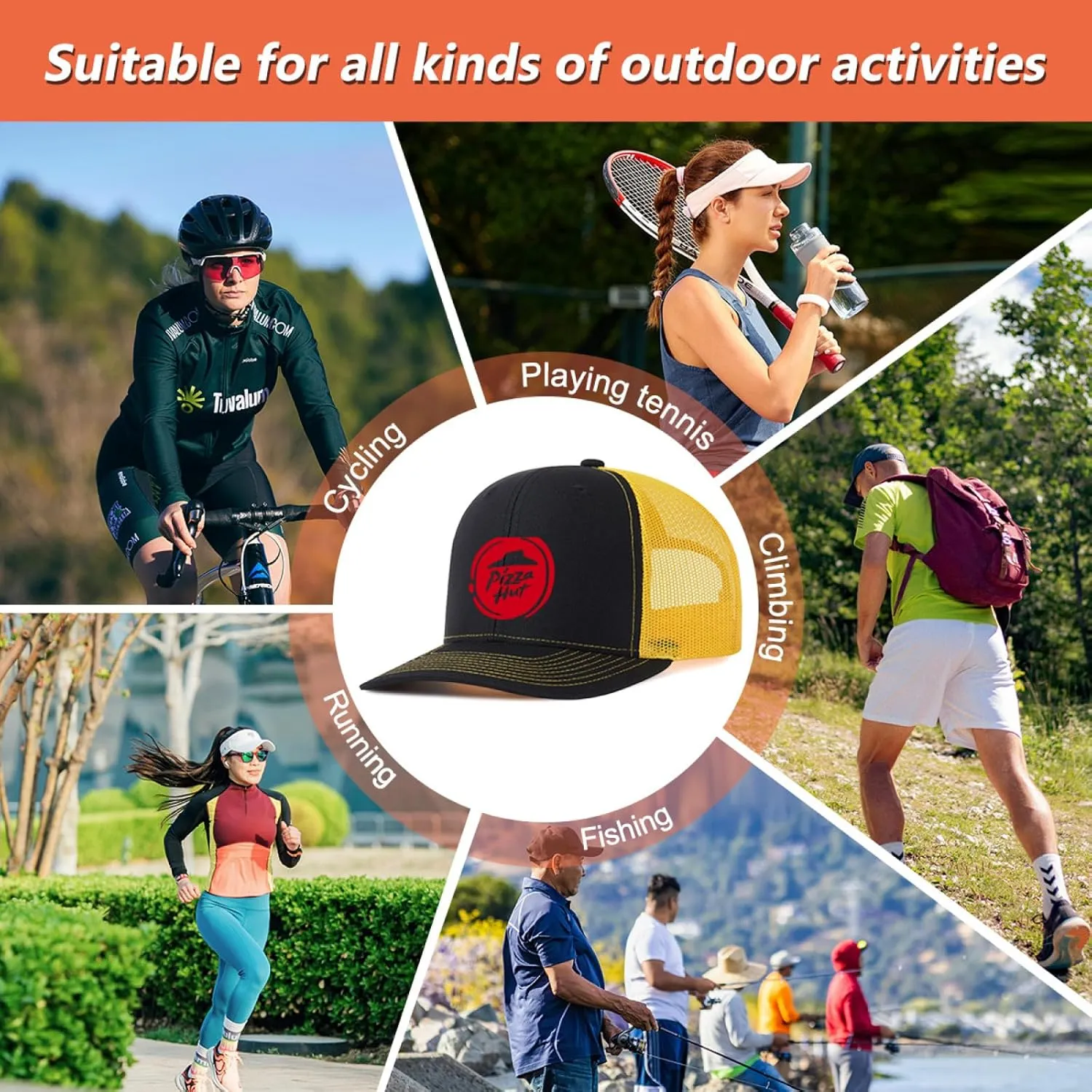 Baseball Mesh Cap Golf Dad Hat Blank Solid Color Outdoor Sun Cap for Men Women - Classic Adjustable Plain Trucker Hats