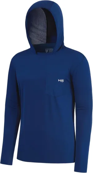 BASSDASH Men’s UPF 50  Fishing Hoodie Shirts with Chest Pocket Lightweight UV Sun Protection Long Sleeve Hiking Sports FS34M