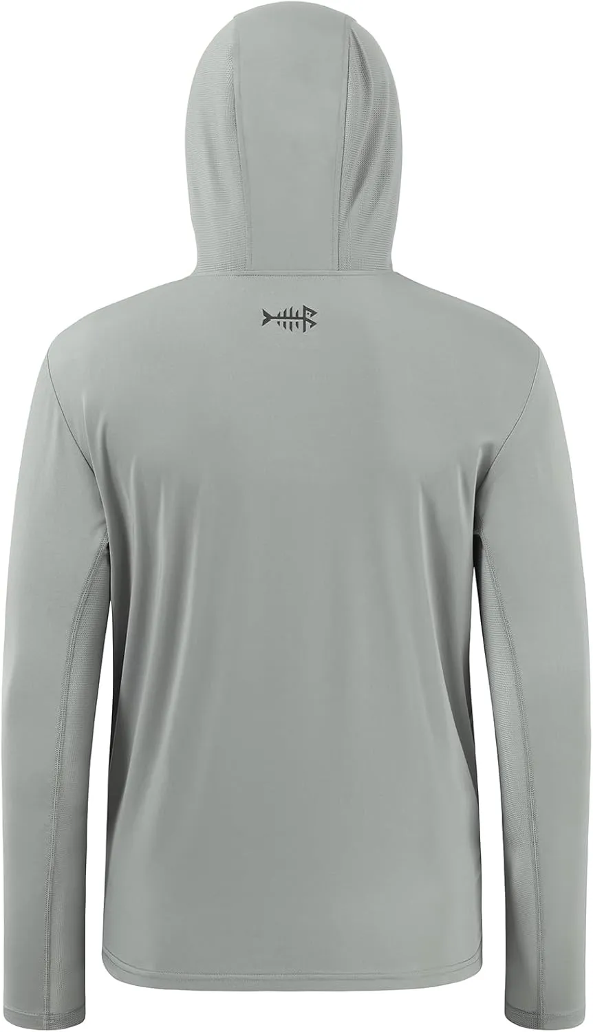 BASSDASH Men’s UPF 50  Fishing Hoodie Shirts with Chest Pocket Lightweight UV Sun Protection Long Sleeve Hiking Sports FS34M