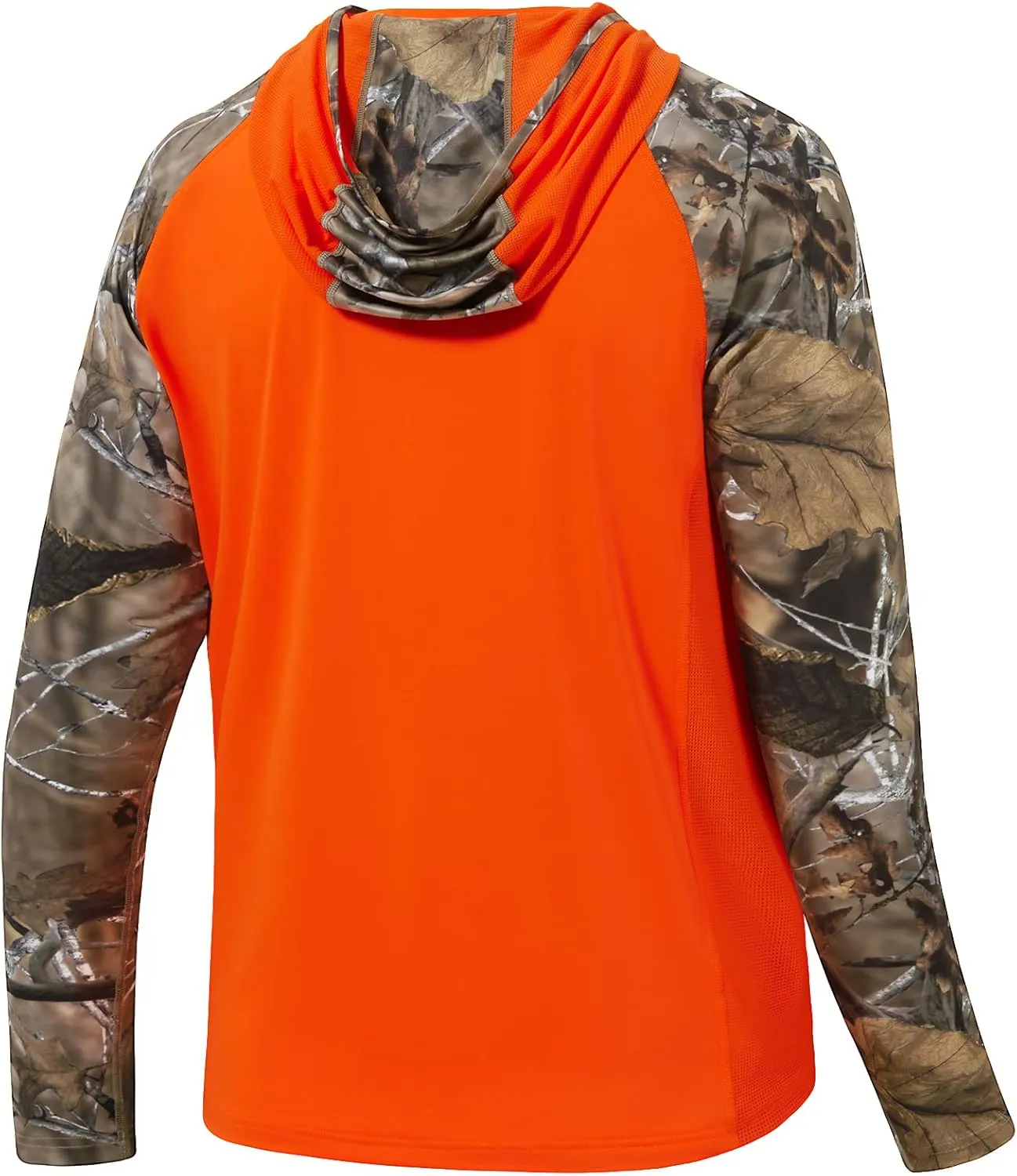 BASSDASH Men’s UPF 50 Performance Fishing Shirt Cooling Hoodie Camo Long Sleeve FS17M