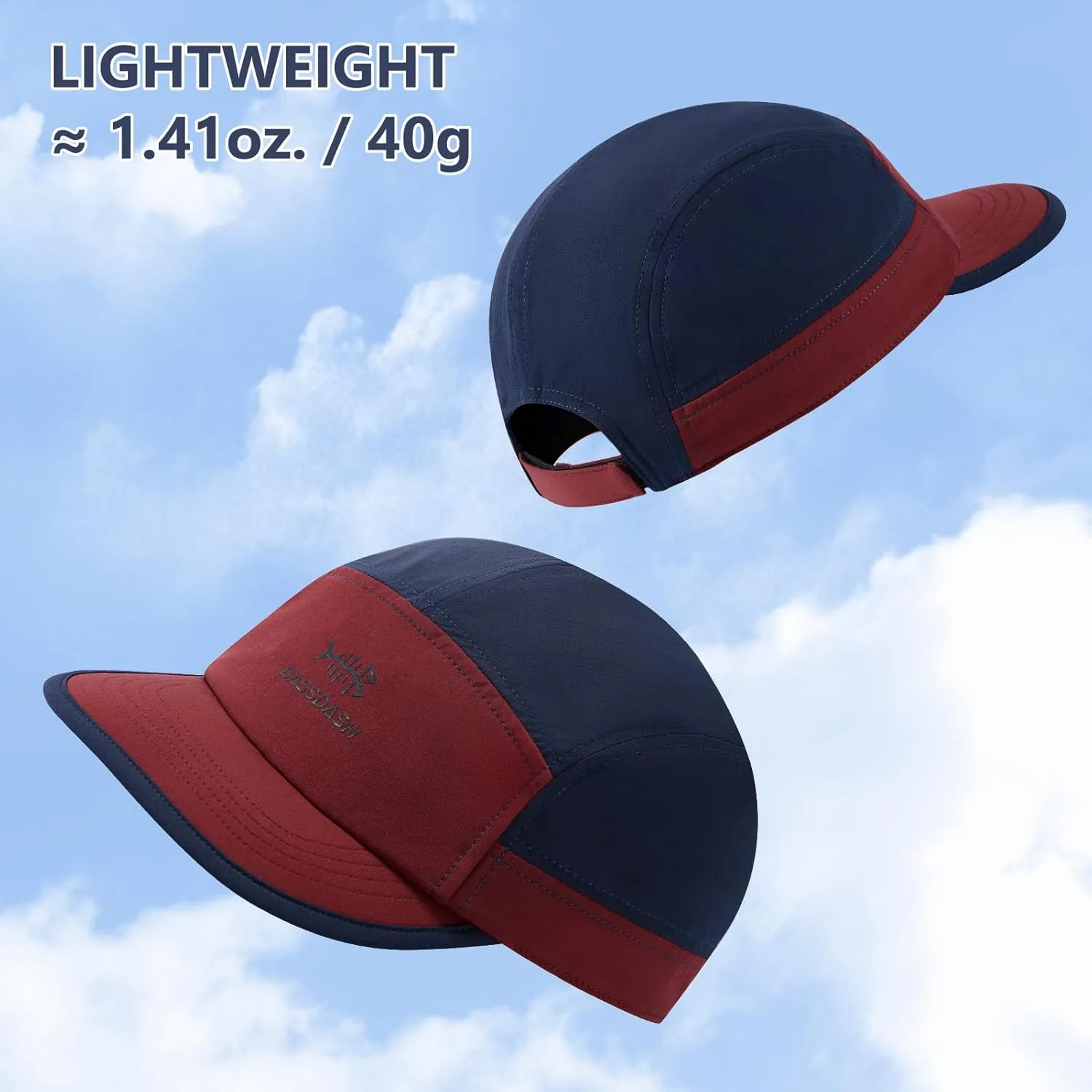 BASSDASH Ultralight UPF 50  Soft Baseball Caps Unstructured Quick Dry Folding Hat Adjustable for Men Woman Outdoor Activities