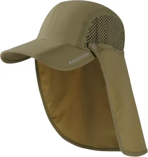 BASSDASH UPF 50  Foldable Fishing Hat Baseball Cap with Removable Neck Flap Portable for Men Women Golf Hiking