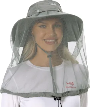 BASSDASH UPF 50  Mosquito Sun Hat with Hidden Head Net and Neck Flap for Men Women Outdoor Fishing Hiking Camping FH16