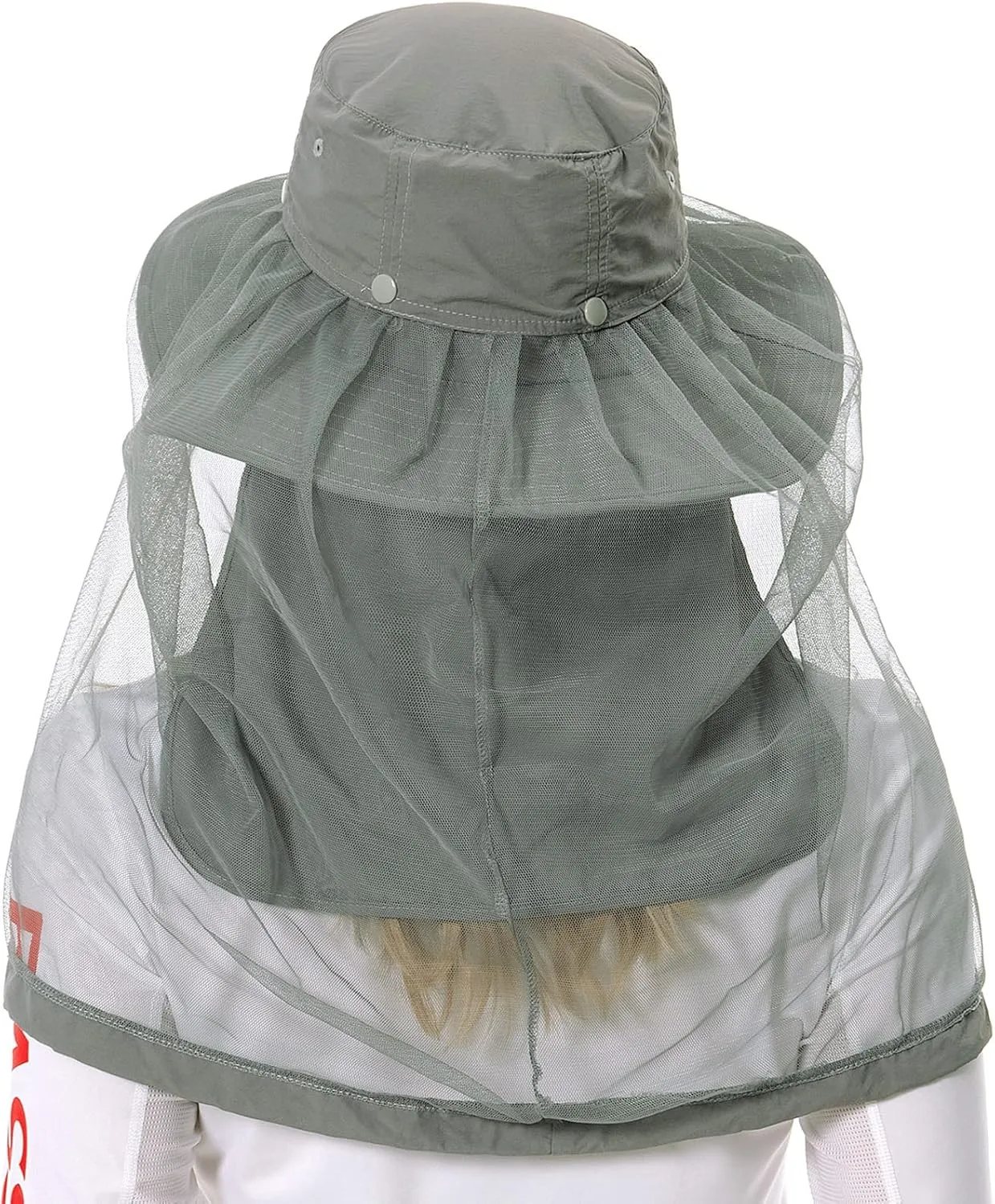 BASSDASH UPF 50  Mosquito Sun Hat with Hidden Head Net and Neck Flap for Men Women Outdoor Fishing Hiking Camping FH16