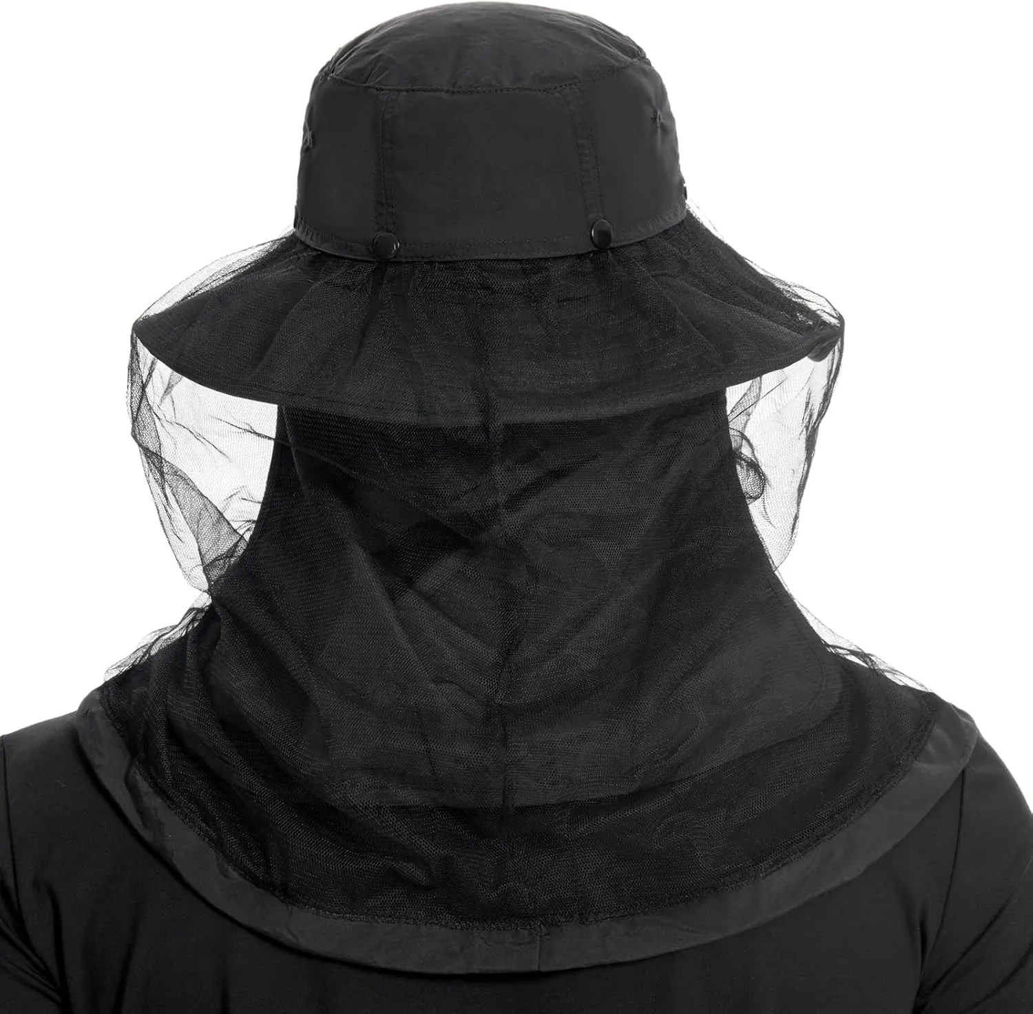 BASSDASH UPF 50  Mosquito Sun Hat with Hidden Head Net and Neck Flap for Men Women Outdoor Fishing Hiking Camping FH16