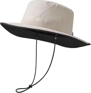 BASSDASH UPF 50  Water-Resistant Fishing Bucket Hat with Laser Perforated Mesh Adjustable for Men Women Outdoor Hiking