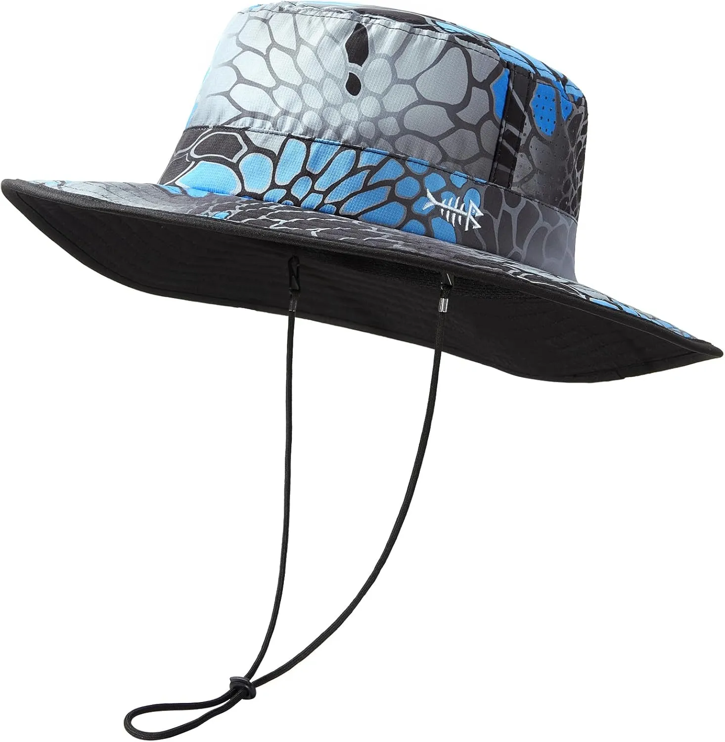 BASSDASH UPF 50  Water-Resistant Fishing Bucket Hat with Laser Perforated Mesh Adjustable for Men Women Outdoor Hiking