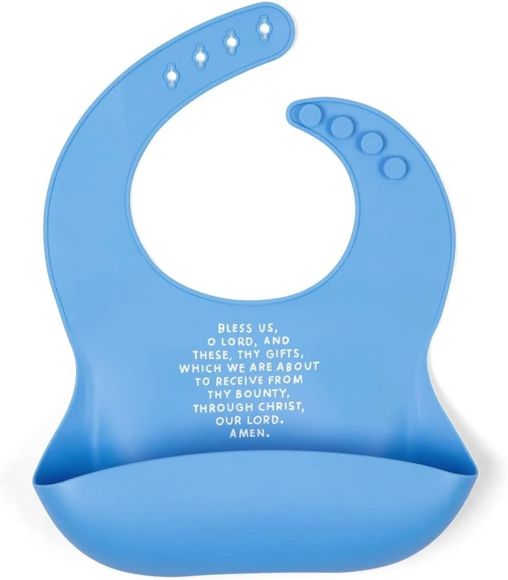 Be A Heart Silicone Baby Bibs, Adjustable Waterproof Bibs, Meal Blessing Bibs