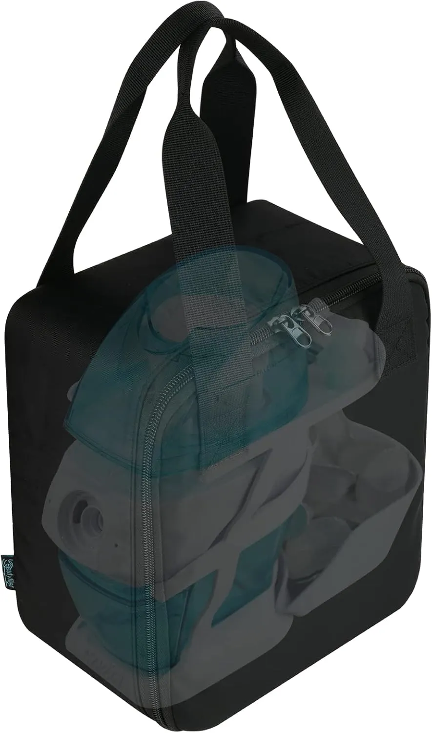 Beautyflier Travel Carrying Bag for Navage Nasal Irrigation System, Countertop Caddy Neti Pot Storage Bag, Portable Nose Cleaner Bag for Sinus Organizer with Hanging Strap (Bag Only, Black)