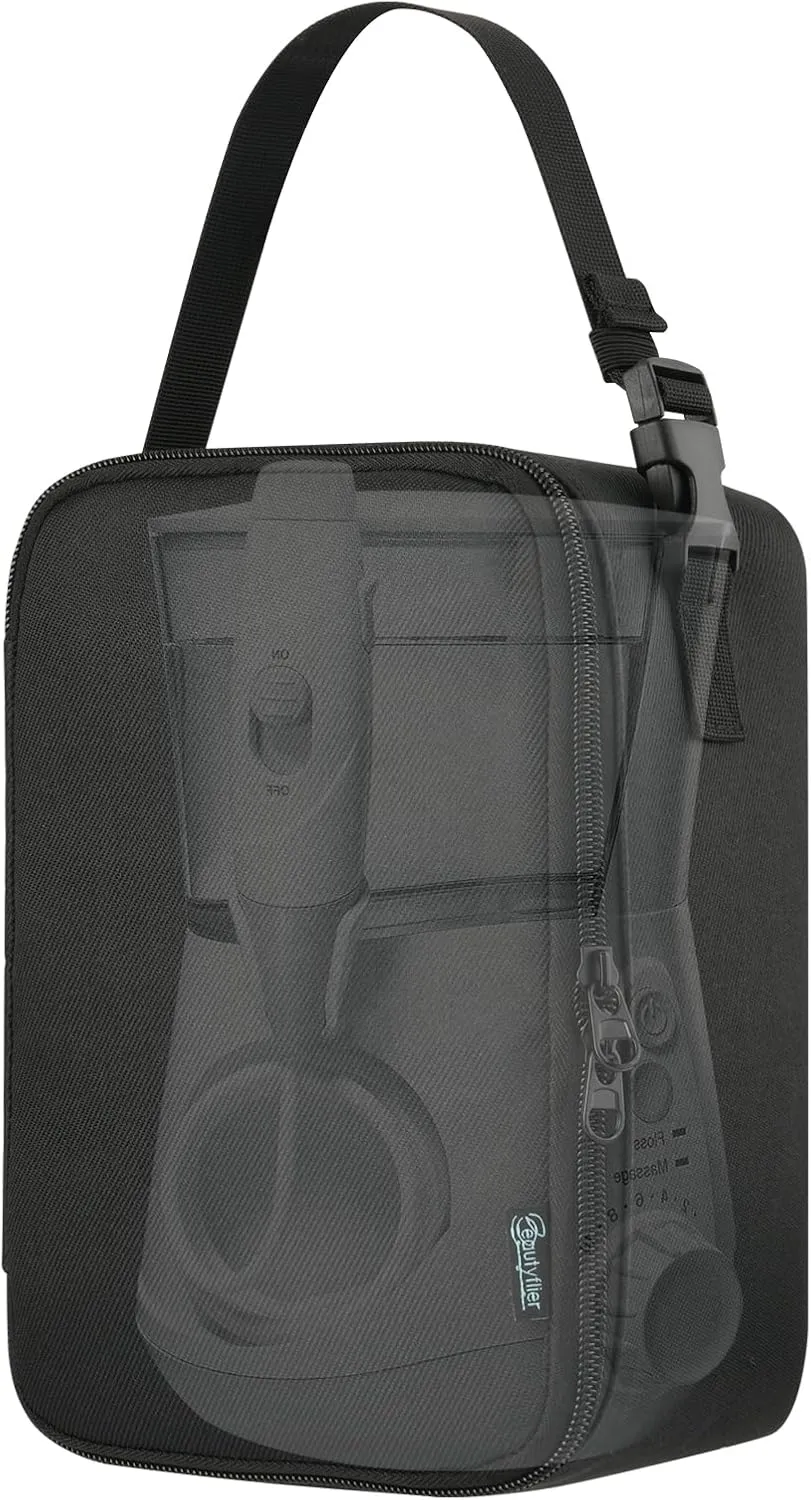 Beautyflier Water Flosser Travel Carrying Bag, Portable Storage Bag for Waterpik Water Flosser and Accessories with Hanging Strap, Protective Bag for Water Flosser for Teeth, Bag Only