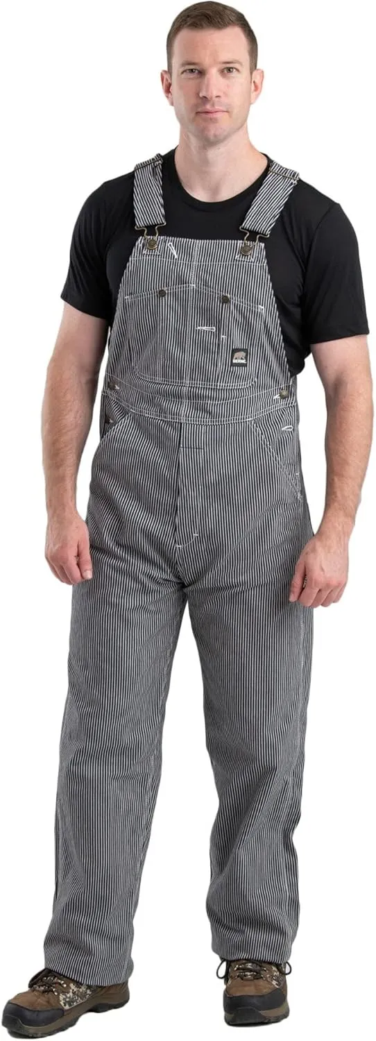 Berne Men's Heritage Unlined Hickory Stripe Bib Overall