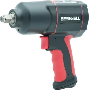 BESWELL® 1/2-Inch Air Impact Wrench with Up to 1180 Foot-Pounds of Real Max Loosen Power-BW-112FN1