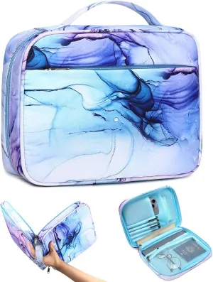Bible Cover for Women with Blue Marble Printing,Bible Covers for Girls,Bible Case,Bible Bag,Bible Holder Case,Bible Cover Case,Bible Boooks Covers for Women and Teen Grils
