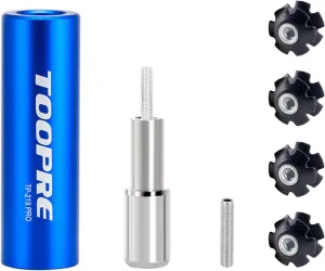 Bike Fork Star Nut Setting Tool Installer with 4 Bike Star Nut and 2 Spare Special Screws (for 1-1/8" Fork Tubes)