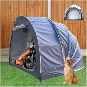 Bike Storage Hanging 2 in 1 Bike Tent Outdoor Storage Waterproof Protect Against Wind, Rain, Snow, Dust Motorcycle Shelter Bicycle Tent,Black