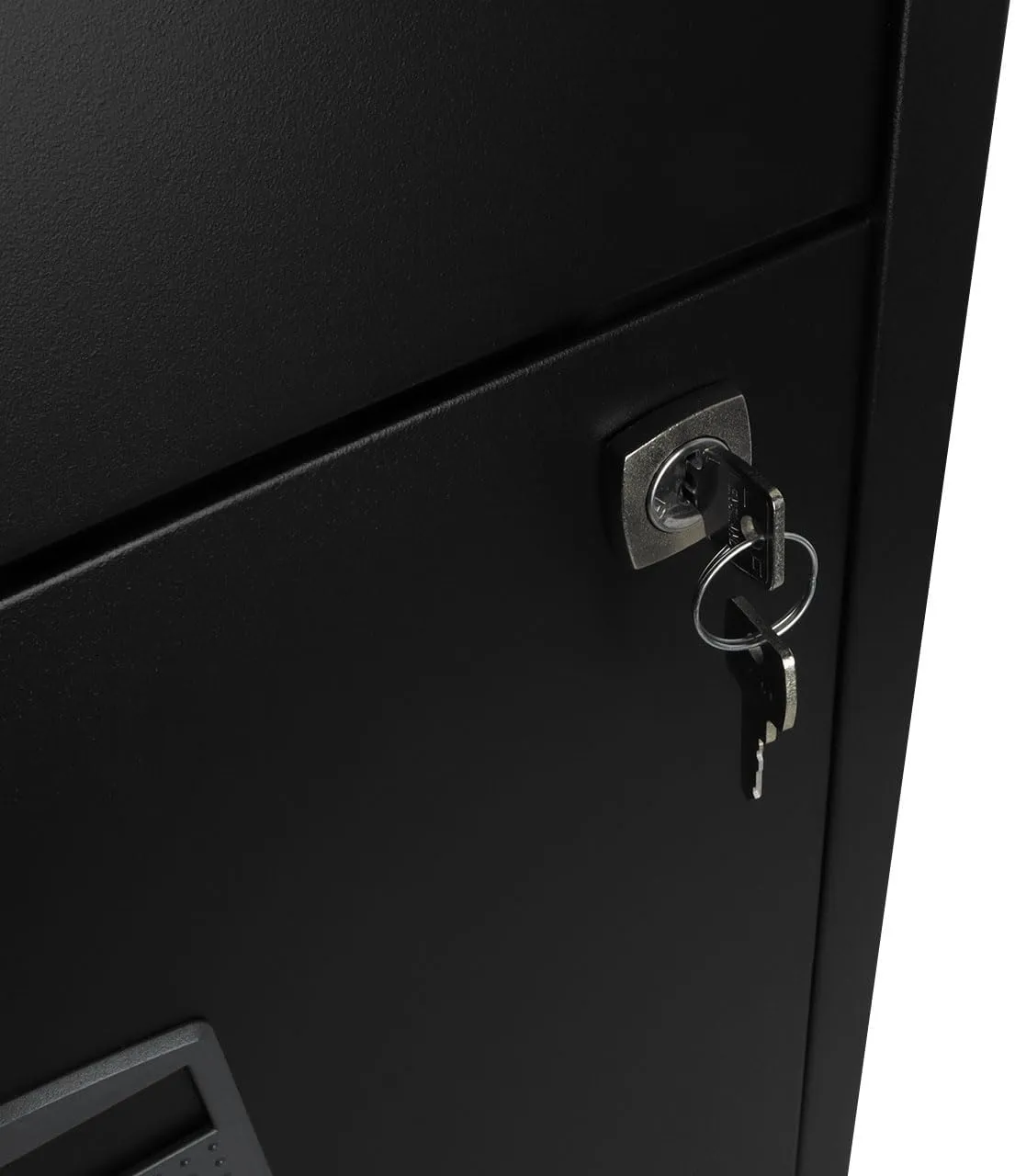 Bisley 2-Drawer Home File Cabinet - Black, 2 Hanging File Drawers, Powder-Coated Steel, Sturdy Pull Handles, Locking Drawers