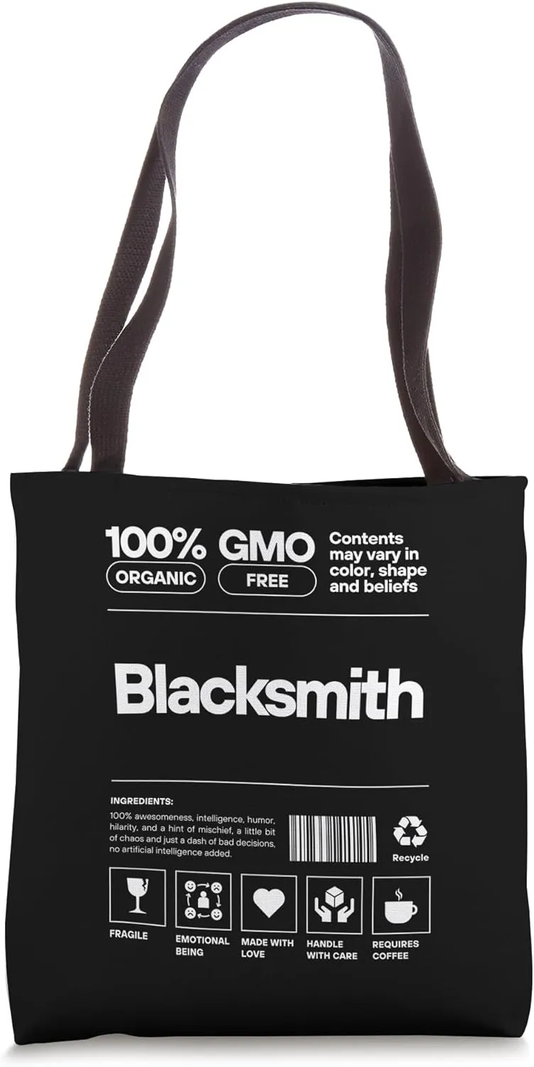 Blacksmith Coffee Lover Forge Hammer Anvil Craftsmanship Tote Bag