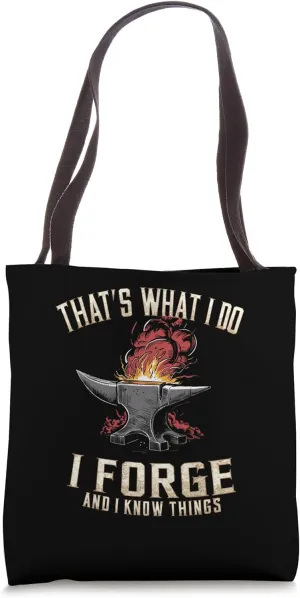 Blacksmith Forge Anvil Forging Hammer Blacksmithing Tote Bag