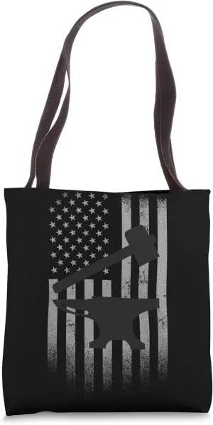 Blacksmith Forge Anvil Patriotic Iron Worker Metalsmith Tote Bag