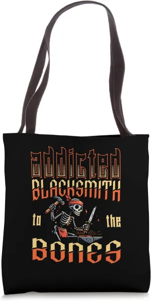 Blacksmith Skeleton Iron Worker Metalsmith - Blacksmithing Tote Bag