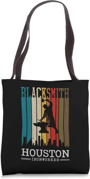 Blacksmith Vintage Houston Texas Funny Ironworker Tote Bag