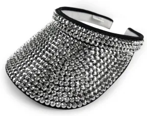 Bling Victoria Sun Visor Hat!Sparkle Party Rhinestone UPF 50  Women Beach Hat!Outdoor Sports Fashion Golf Hat