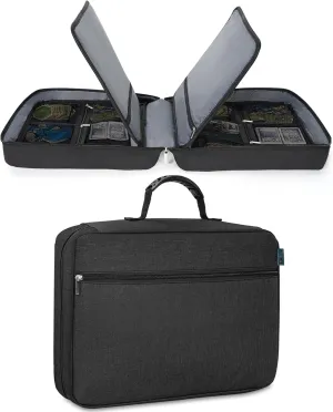 Board Game Carrying Bag with 24 Pockets, Travel Board Game Storage Bag for Board Games, Pieces, Tokens, Cards for Travel, Party