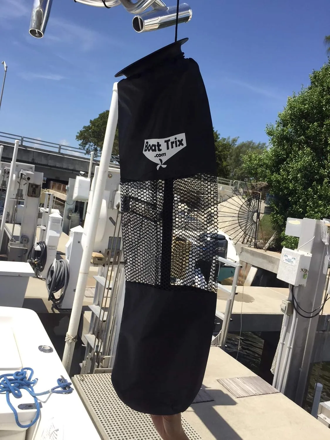 Boat Trash Bag - Medium Hoop Mesh Trash Bag For Your Boat