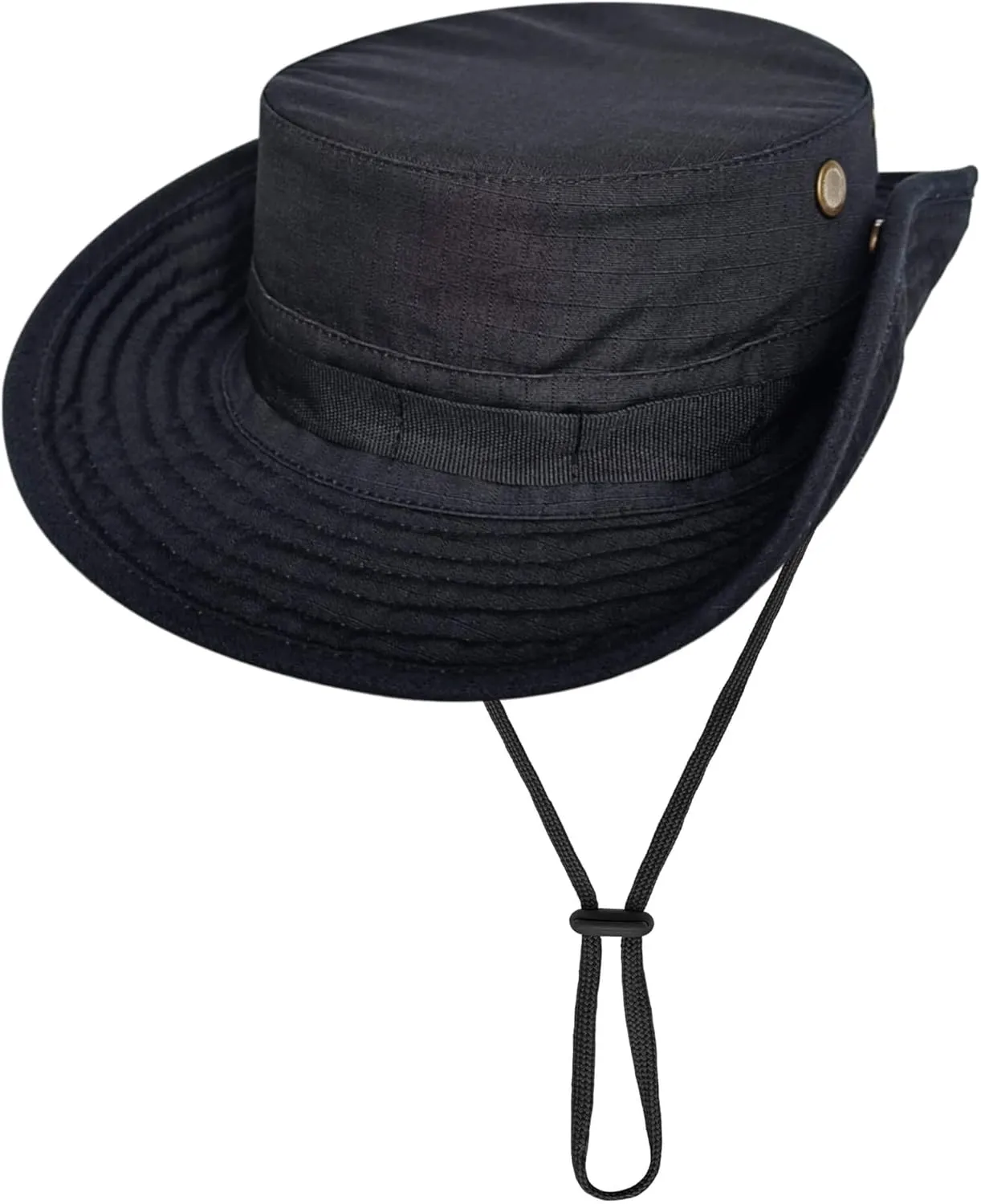 Boonie Hat for Men Women Sun Protection Breathable & Foldable Fishing hat for Men Black